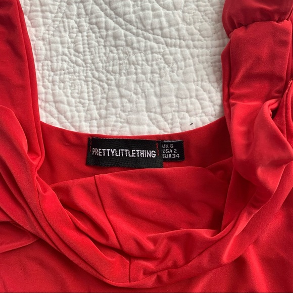 Pretty Little Thing Red Thong Bodysuit - Picture 8 of 10